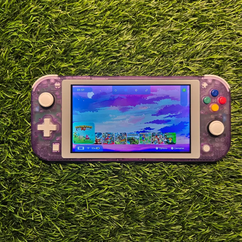 Nintendo Switch Lite Custom Violette Transparente — 128 Go — vue 5