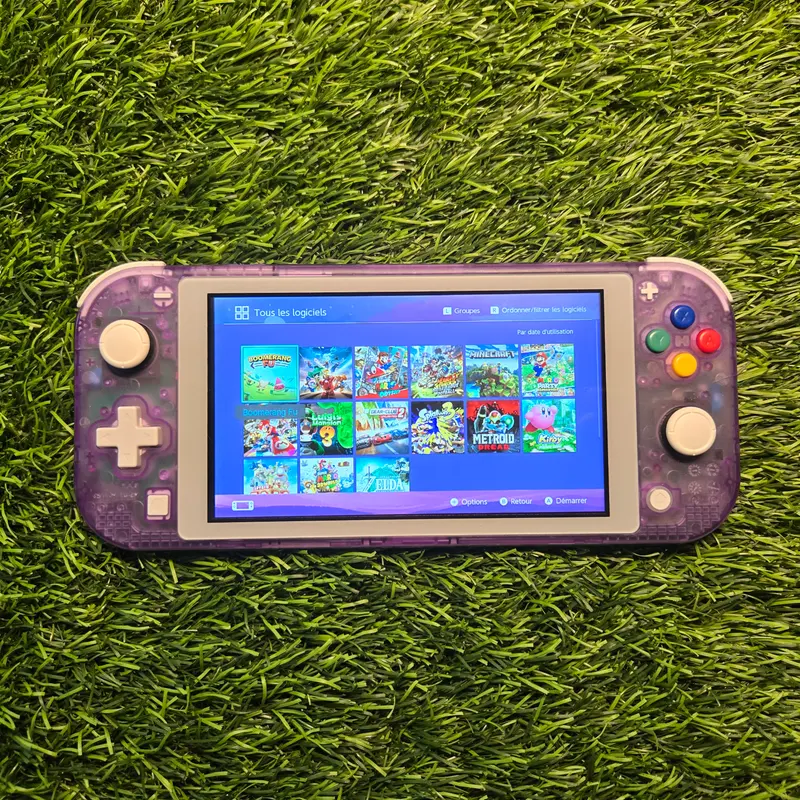 Nintendo Switch Lite Custom Violette Transparente — 128 Go — vue 6