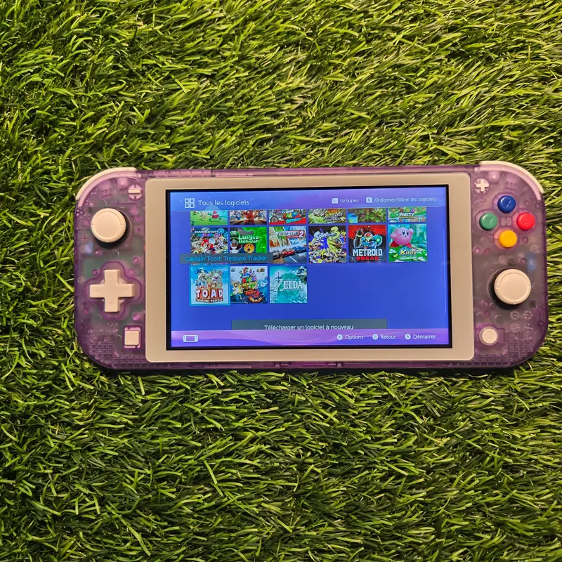 Nintendo Switch Lite Custom Violette Transparente — 128 Go — vue 7